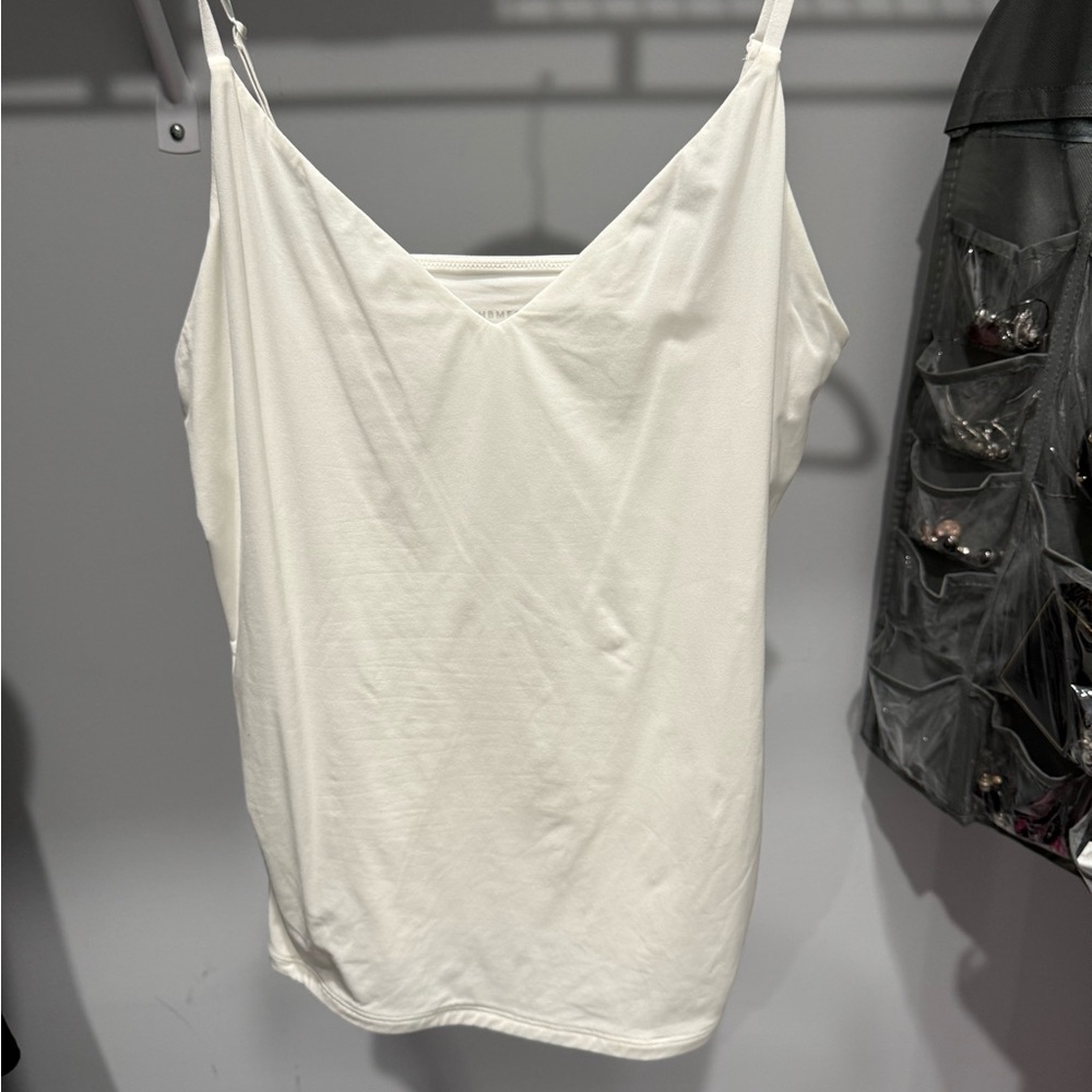 White House Black Market Cream Sleeveless Backless Camisole